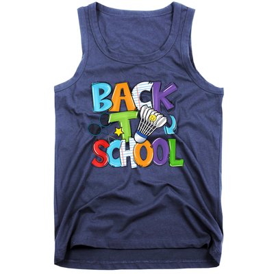 Back To School Badminton Players Funny First Day Of School Tank Top