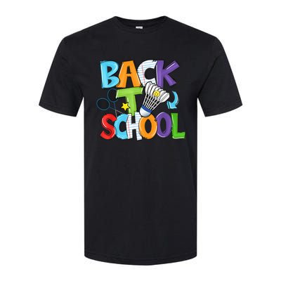 Back To School Badminton Players Funny First Day Of School Softstyle CVC T-Shirt