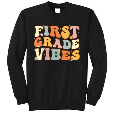 Back To School First Grade Vibes Student Teacher Sweatshirt