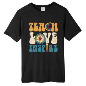 Back To School Teach Love Inspire Retro Teachers Tall Fusion ChromaSoft Performance T-Shirt