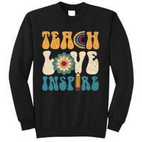 Back To School Teach Love Inspire Retro Teachers Tall Sweatshirt