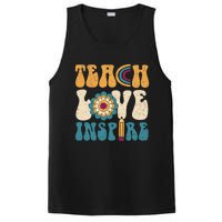 Back To School Teach Love Inspire Retro Teachers PosiCharge Competitor Tank