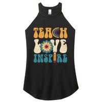 Back To School Teach Love Inspire Retro Teachers Women's Perfect Tri Rocker Tank