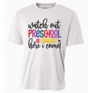 Back To School Watch Out Kindergarten Here I Come School Vibes 1st Day Of School Cooling Performance Crew T-Shirt