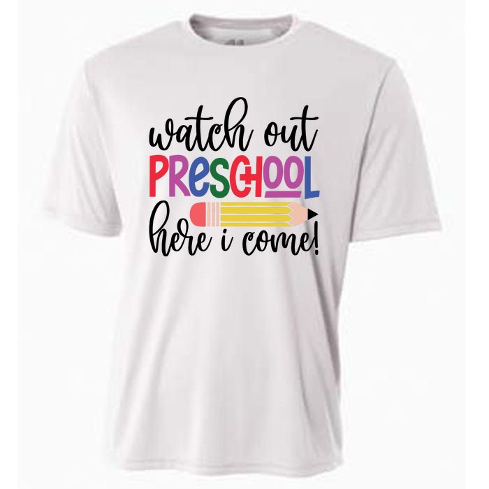 Back To School Watch Out Kindergarten Here I Come School Vibes 1st Day Of School Cooling Performance Crew T-Shirt