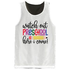 Back To School Watch Out Kindergarten Here I Come School Vibes 1st Day Of School Mesh Reversible Basketball Jersey Tank