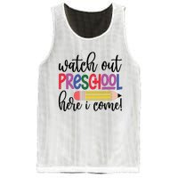 Back To School Watch Out Kindergarten Here I Come School Vibes 1st Day Of School Mesh Reversible Basketball Jersey Tank