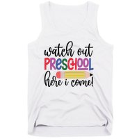 Back To School Watch Out Kindergarten Here I Come School Vibes 1st Day Of School Tank Top