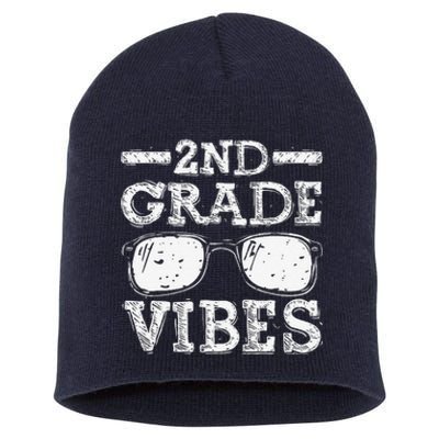 Back To School 2nd Grade Vibes First Day Teacher Short Acrylic Beanie