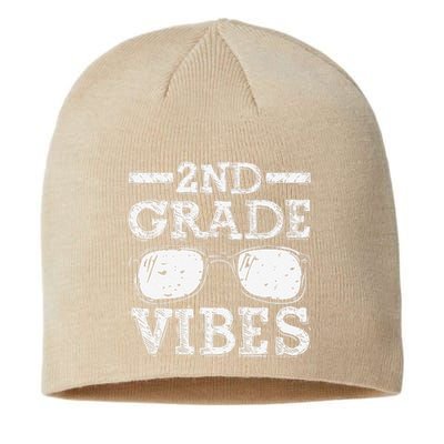 Back To School 2nd Grade Vibes First Day Teacher Sustainable Beanie