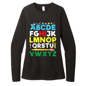 Back To School Alphabet Kindergarten Teacher Womens CVC Long Sleeve Shirt