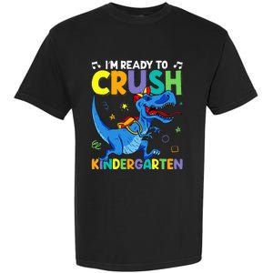 Back To School Dino I'm Ready To Crush Kindergarten Dinosaur Garment-Dyed Heavyweight T-Shirt