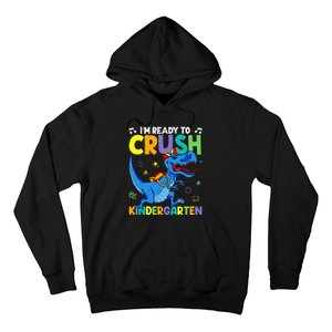 Back To School Dino I'm Ready To Crush Kindergarten Dinosaur Hoodie