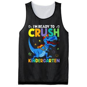 Back To School Dino I'm Ready To Crush Kindergarten Dinosaur Mesh Reversible Basketball Jersey Tank