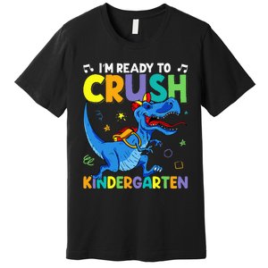 Back To School Dino I'm Ready To Crush Kindergarten Dinosaur Premium T-Shirt