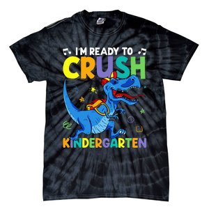 Back To School Dino I'm Ready To Crush Kindergarten Dinosaur Tie-Dye T-Shirt