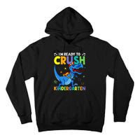 Back To School Dino I'm Ready To Crush Kindergarten Dinosaur Tall Hoodie