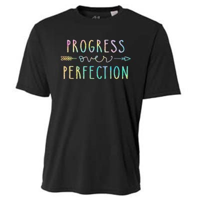 Back To School Progress Over Perfection Motivational Gifts Cooling Performance Crew T-Shirt