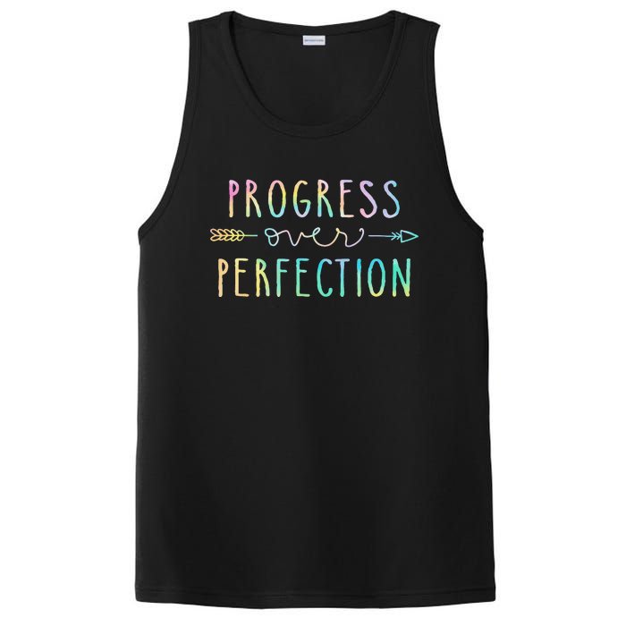 Back To School Progress Over Perfection Motivational Gifts PosiCharge Competitor Tank