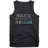 Back To School Progress Over Perfection Motivational Gifts Tank Top