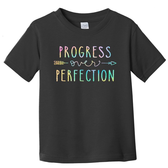 Back To School Progress Over Perfection Motivational Gifts Toddler T-Shirt