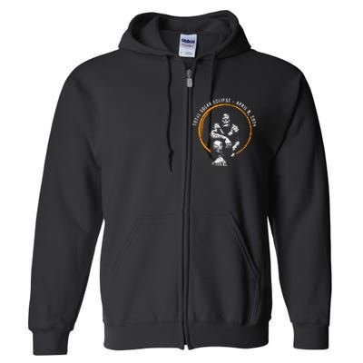 Bigfoot Total Solar Eclipse April 8 2024 Totality Full Zip Hoodie