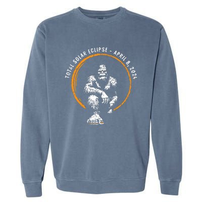 Bigfoot Total Solar Eclipse April 8 2024 Totality Garment-Dyed Sweatshirt