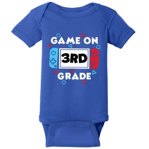 Back To School Game On 3rd Grade Funny Gamer Baby Bodysuit