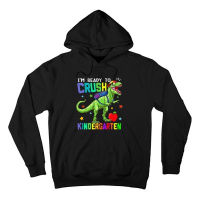 back to school dinosaur im ready to crush kindergarten Hoodie