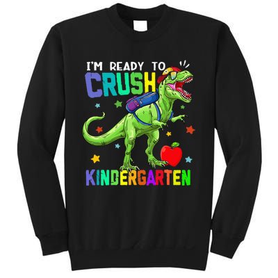 back to school dinosaur im ready to crush kindergarten Sweatshirt