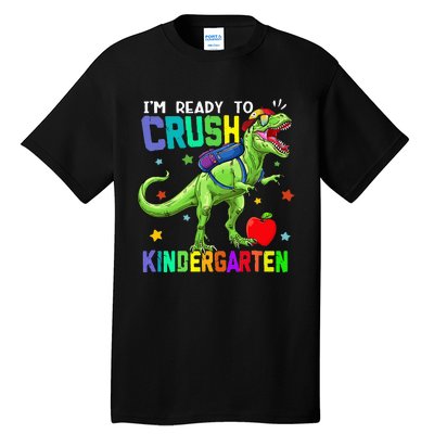 back to school dinosaur im ready to crush kindergarten Tall T-Shirt