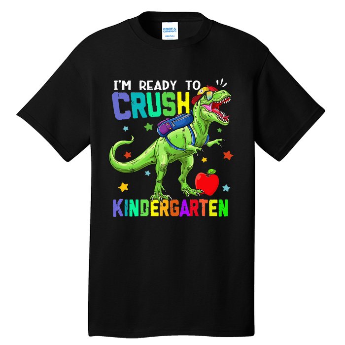 back to school dinosaur im ready to crush kindergarten Tall T-Shirt