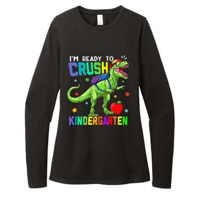 back to school dinosaur im ready to crush kindergarten Womens CVC Long Sleeve Shirt