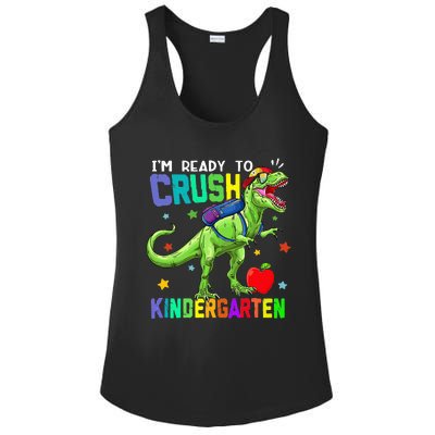 back to school dinosaur im ready to crush kindergarten Ladies PosiCharge Competitor Racerback Tank