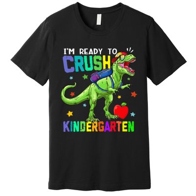 back to school dinosaur im ready to crush kindergarten Premium T-Shirt