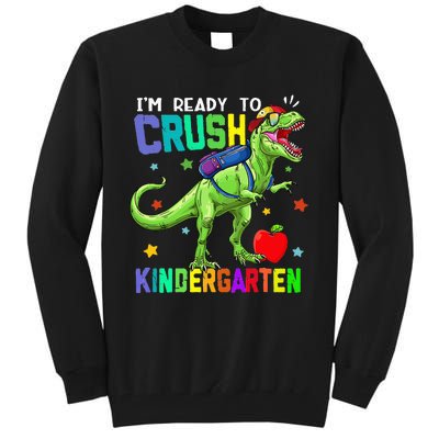 back to school dinosaur im ready to crush kindergarten Tall Sweatshirt