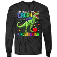 back to school dinosaur im ready to crush kindergarten Tie-Dye Long Sleeve Shirt