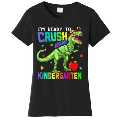 back to school dinosaur im ready to crush kindergarten Women's T-Shirt