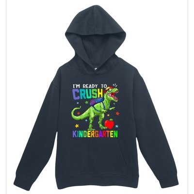 back to school dinosaur im ready to crush kindergarten Urban Pullover Hoodie