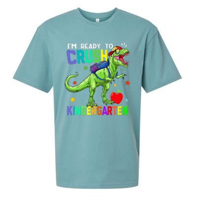 back to school dinosaur im ready to crush kindergarten Sueded Cloud Jersey T-Shirt