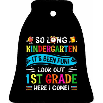 Back to School Boy First Day ofKindergarten 1st Grade Come Ceramic Bell Ornament