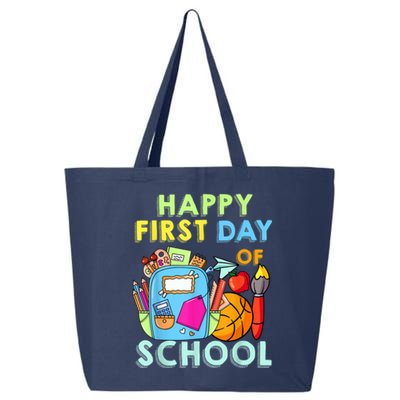 Back To School Happy First Day Of School Teacher Student 25L Jumbo Tote