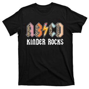 Back To School Abcd Kinder Rocks Teacher Kindergarten Rock T-Shirt