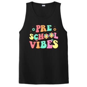 Back To School Preschool Vibes Groovy Teacher Wo Kid PosiCharge Competitor Tank