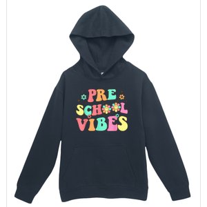 Back To School Preschool Vibes Groovy Teacher Wo Kid Urban Pullover Hoodie