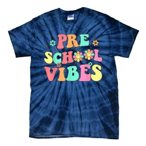 Back To School Preschool Vibes Groovy Teacher Wo Kid Tie-Dye T-Shirt