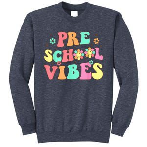 Back To School Preschool Vibes Groovy Teacher Wo Kid Sweatshirt