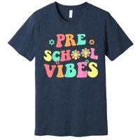 Back To School Preschool Vibes Groovy Teacher Wo Kid Premium T-Shirt