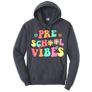 Back To School Preschool Vibes Groovy Teacher Wo Kid Tall Hoodie