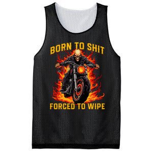 Born To Shit Forced To Wipe Funny Meme Riding Motocross Mesh Reversible Basketball Jersey Tank